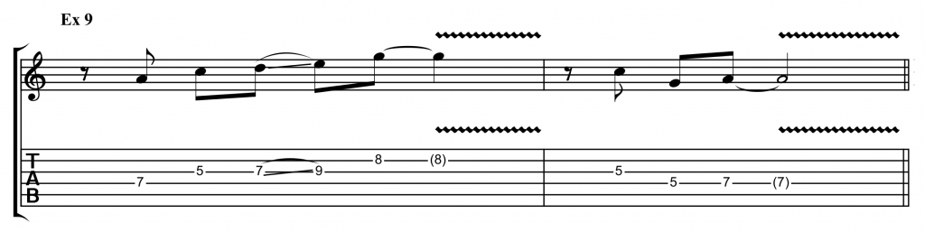 blues scale example
